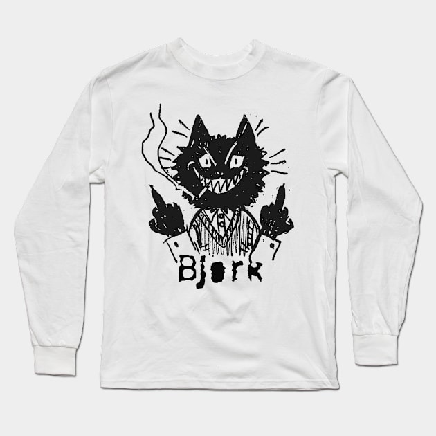 bjork and the bad cat Long Sleeve T-Shirt by anto veteran